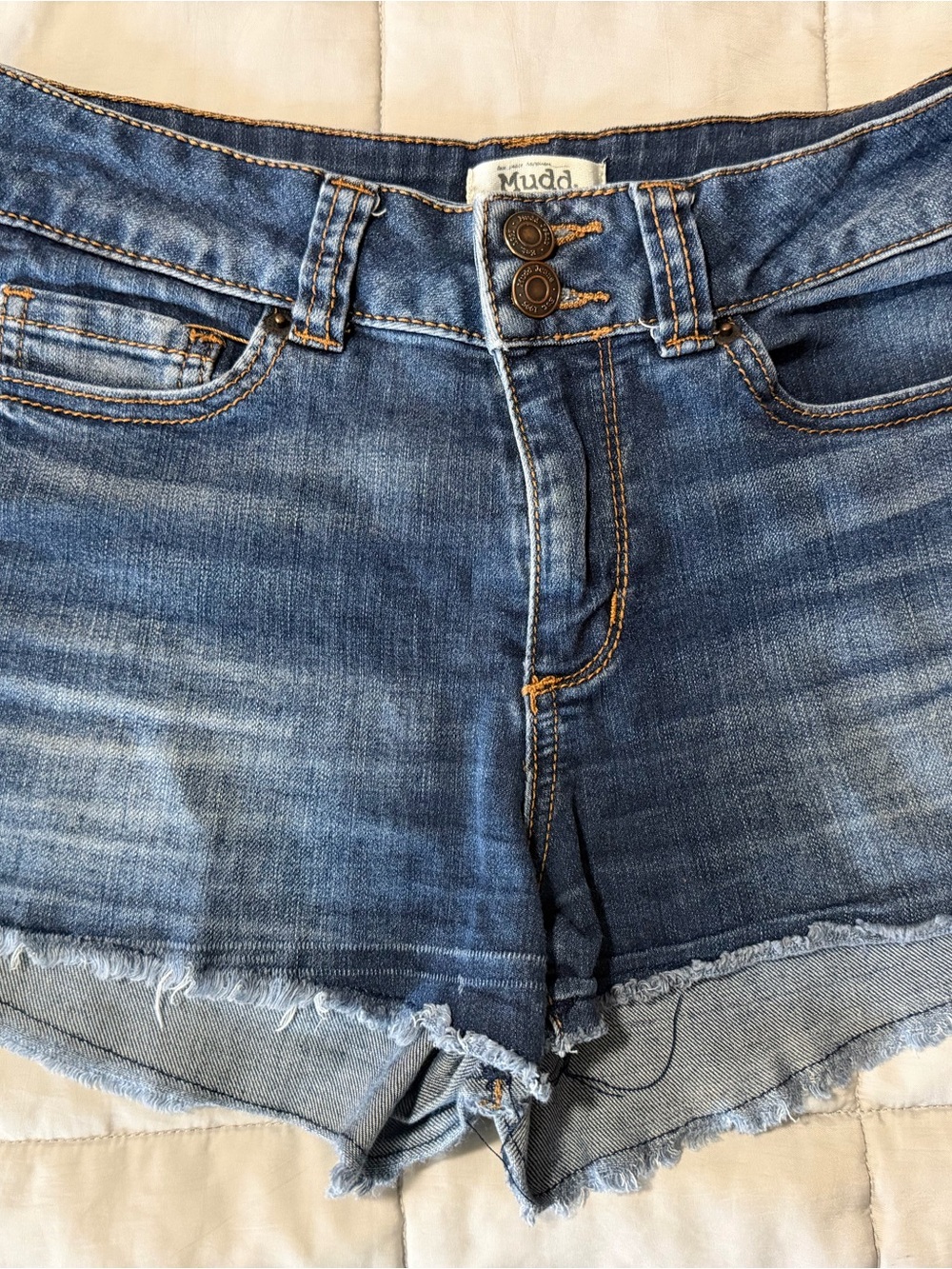 Mudd Distressed Blue Denim Cutoff Shorts